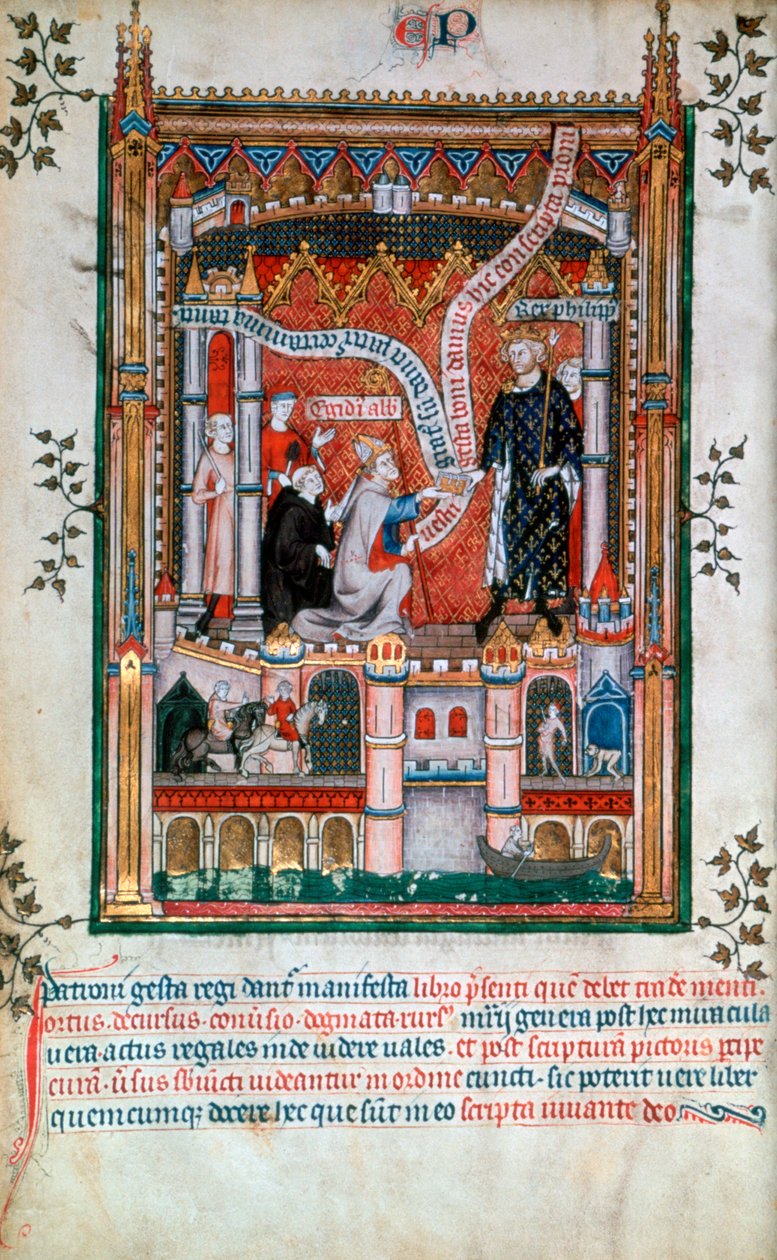 Gilles de Pontoise, St Denis başrahibi, 1317 by Unbekannt