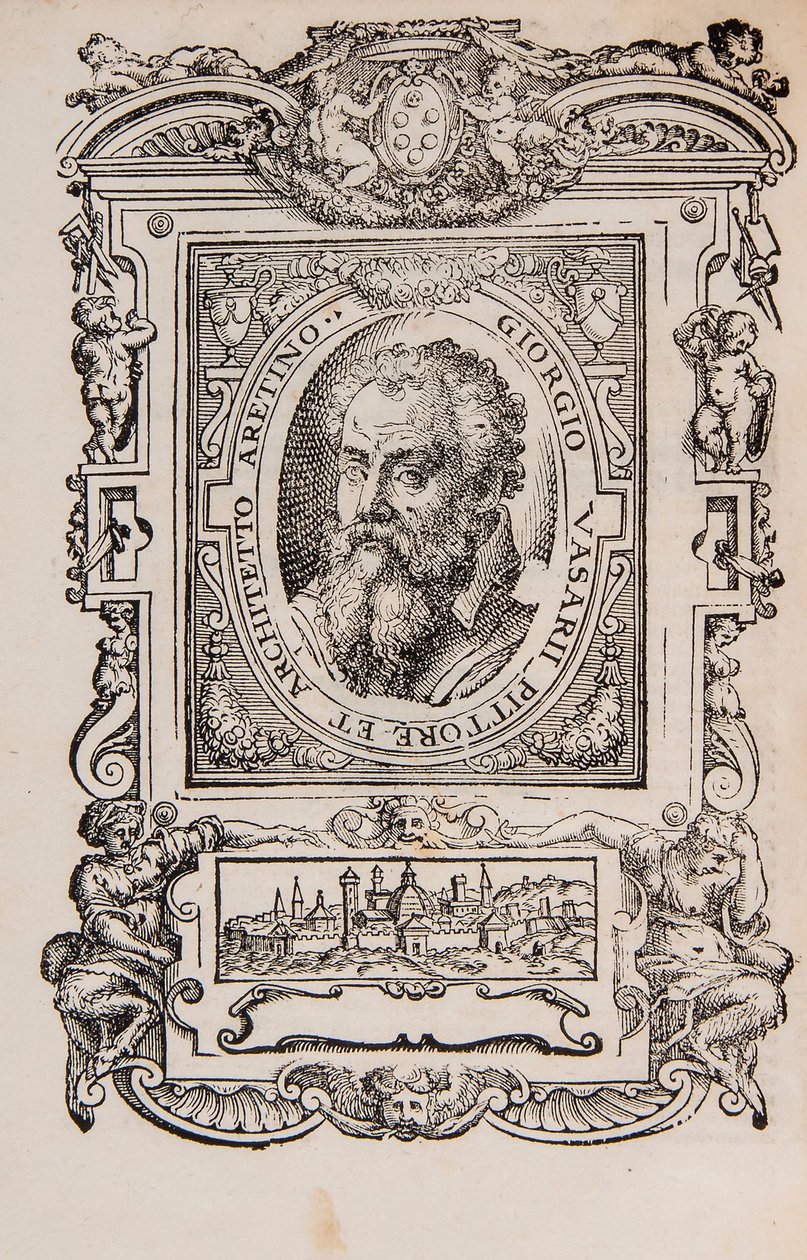 Giorgio Vasari. Gönderen: Giorgio Vasari, En Mükemmel İtalyan Ressamların, Heykeltıraşların Hayatları, bir by Unbekannt