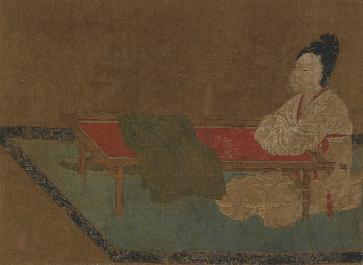 Bir nakış çerçevesine oturan kız, Ming hanedanı, 15. yüzyıl. by Unbekannt