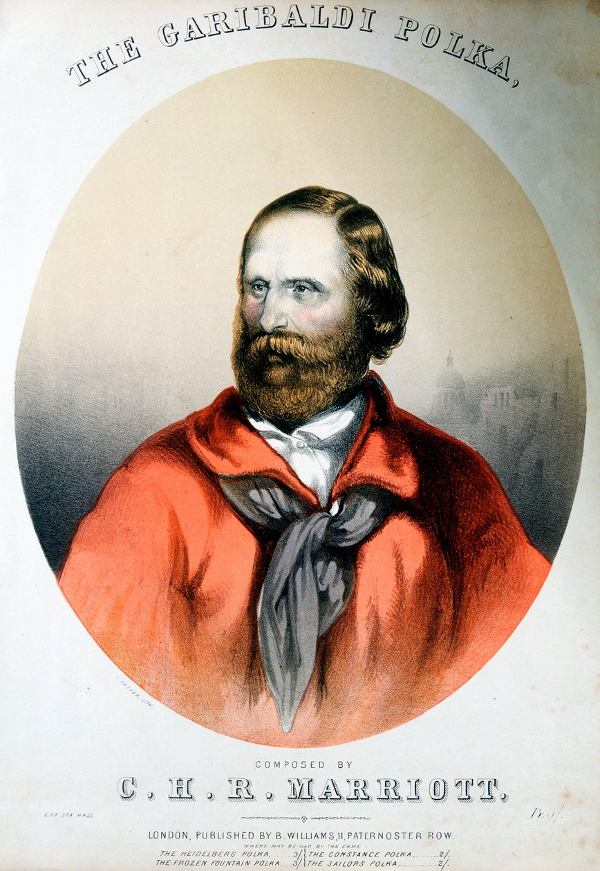 Giuseppe Garibaldi, İtalyan vatansever, c1864 by Unbekannt