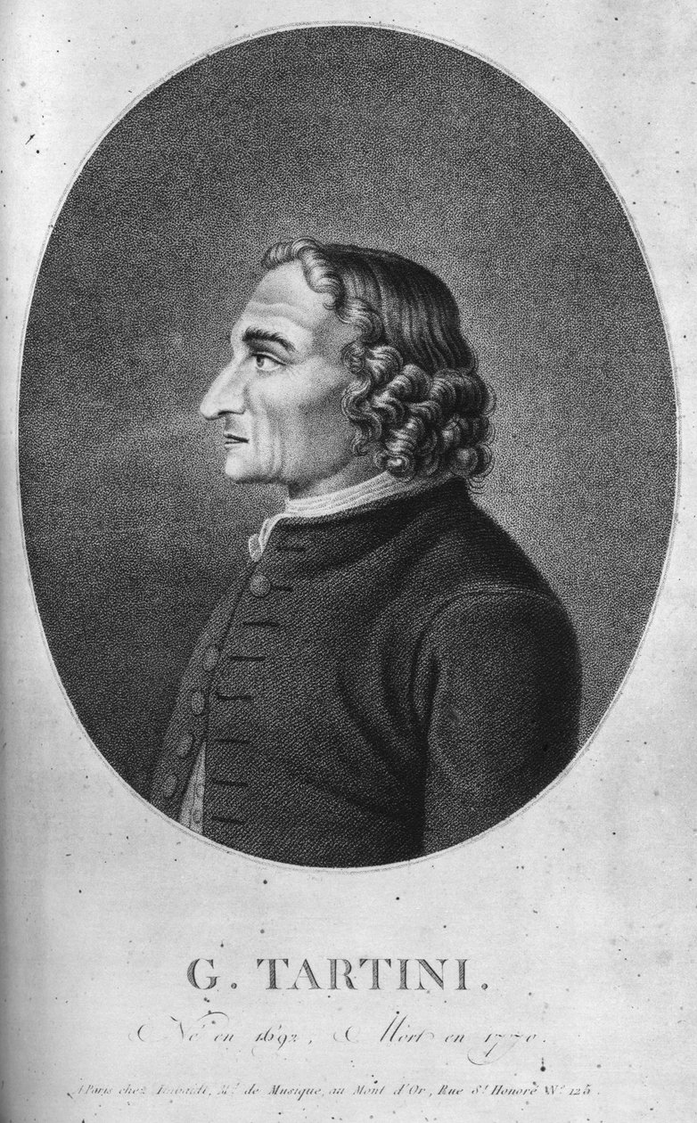 Giuseppe Tartini 1692-1770, İtalyan barok bestecisi ve kemancısıydı. by Unbekannt