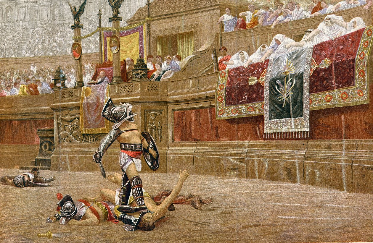 Roma arenasında gladyatörler by Unbekannt