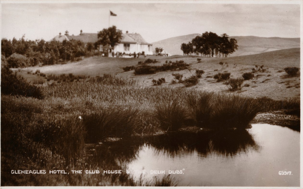 Gleneagles Hotel, The Club House & The Deuk Dubs, c1930 by Unbekannt