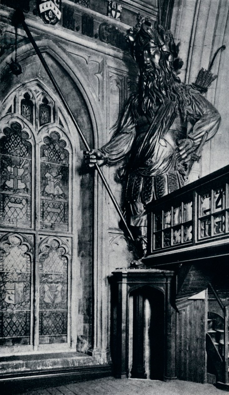 Gog Gogmagog, Londra Guildhall yangınında yanan iki şehir devinden biri, 1940 by Unbekannt