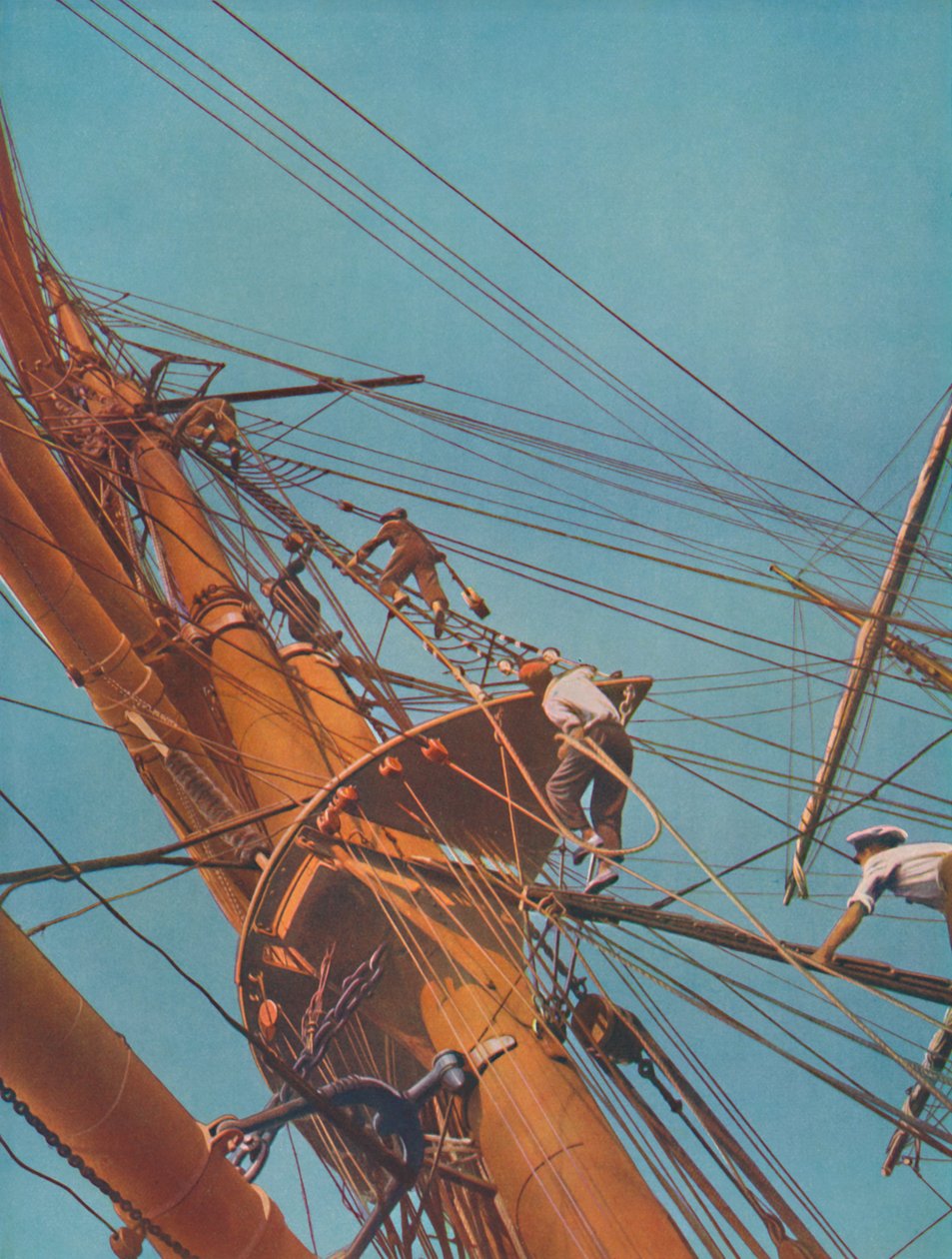 Archibald Russell gemisinde havalanıyor, Finlandiya bayrağı altında kare düzenekler, 1937 by Unbekannt