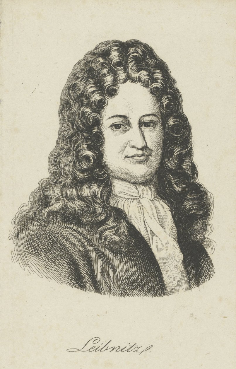 Gottfried Wilhelm Leibniz 1646-1716, c. 1800 by Unbekannt