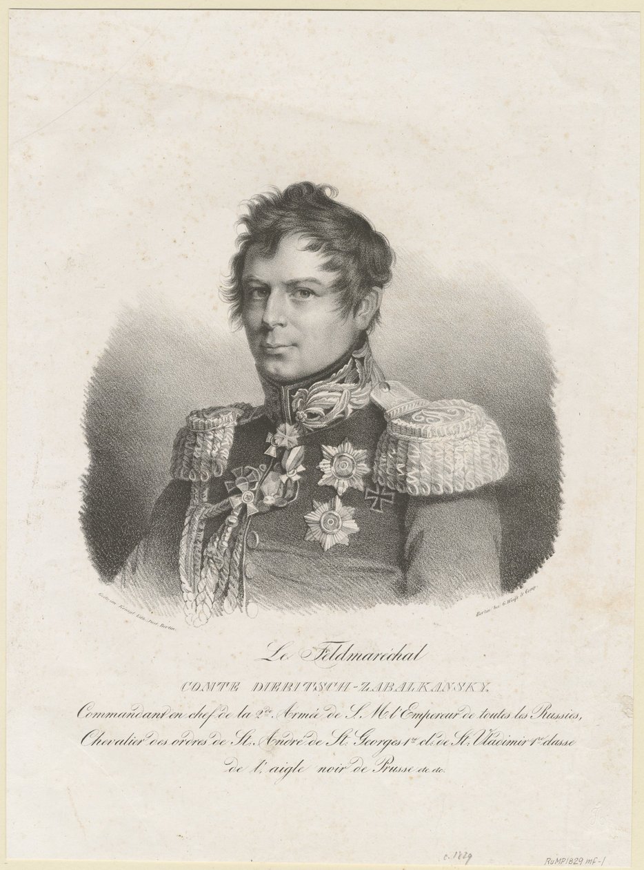 Kont İvan İvanoviç Dibich-Zabalkansky, 1829 by Unbekannt