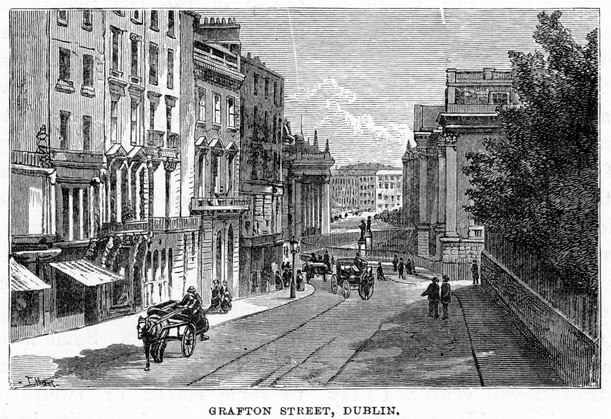 Grafton Caddesi, Dublin, 19. yüzyıl by Unbekannt