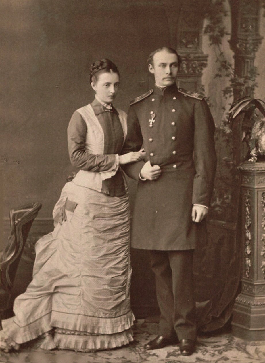 Rusya Büyük Düşesi Anastasia Mihaylovna ve Büyük Dük Frederick Francis III, 1878. by Unbekannt