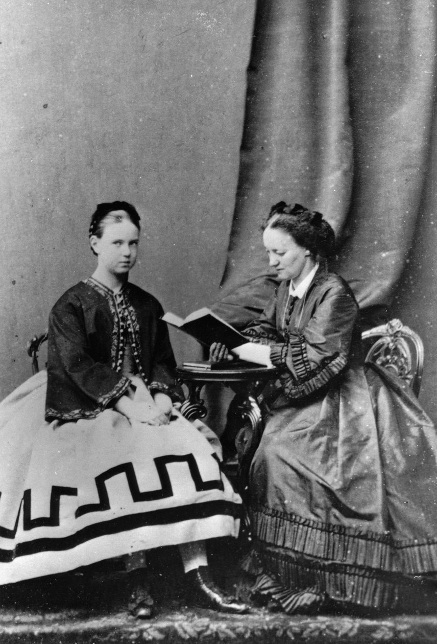 Anna Tyutcheva ile Rusya Büyük Düşesi Maria Alexandrovna, 1864 by Unbekannt