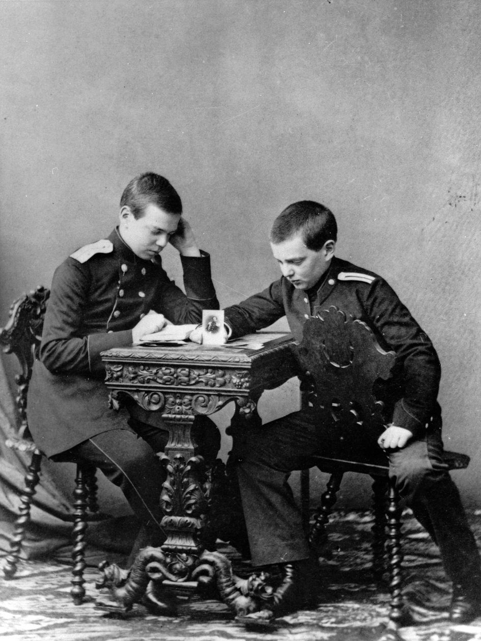 Rusya Büyük Dükleri Alexander Alexandrovich ve Vladimir Alexandrovich, c1859-c1861 by Unbekannt