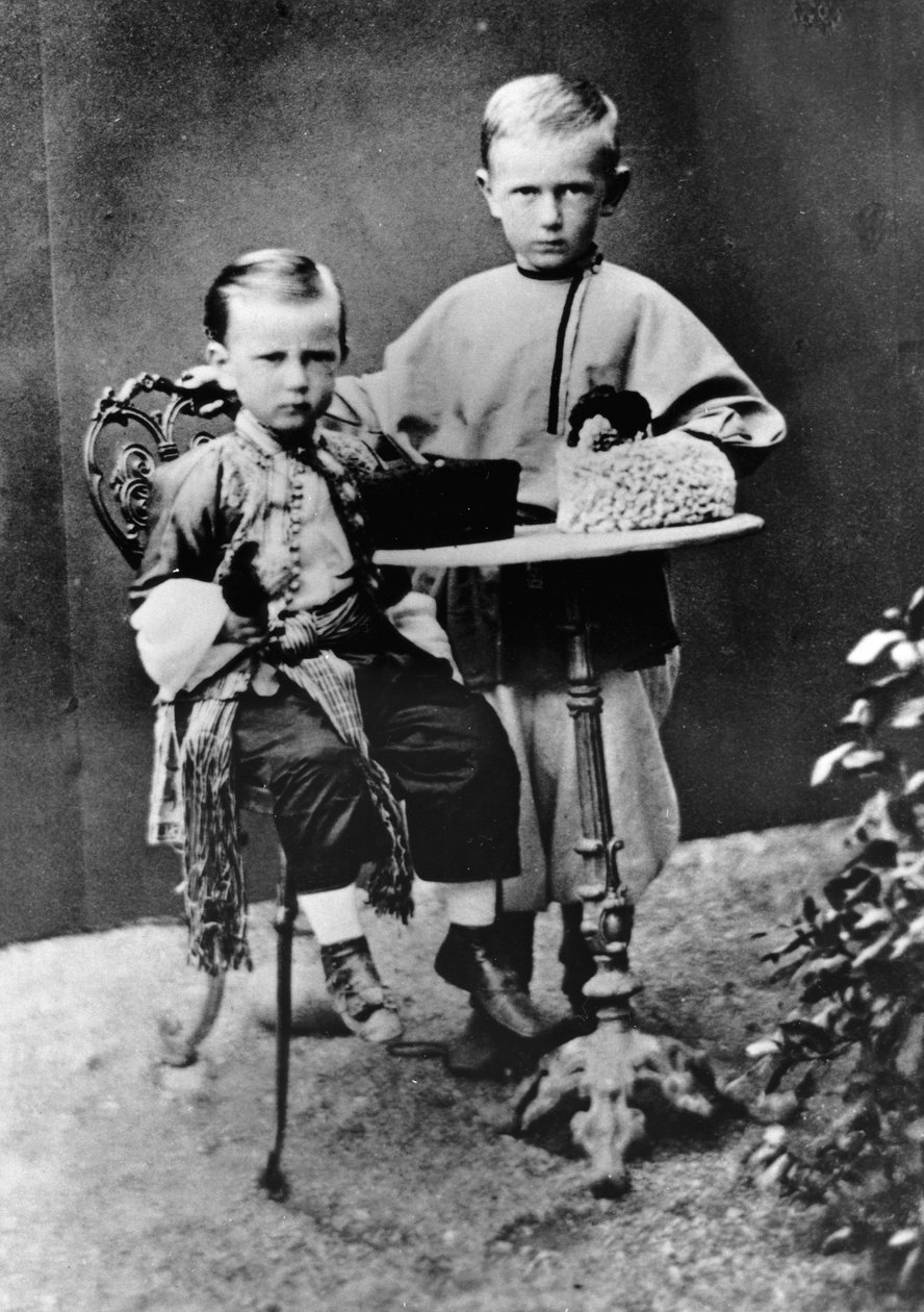 Rusya Büyük Dükleri Paul Alexandrovitch ve Sergei Alexandrovitch, 1863 by Unbekannt