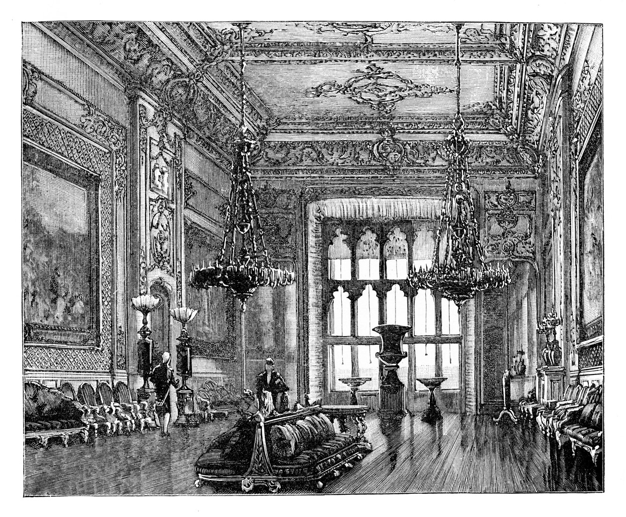 Büyük Resepsiyon Odası, Windsor Kalesi, c1888 by Unbekannt