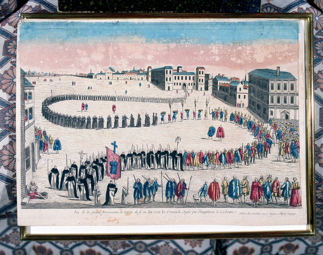 Lizbon Engizisyonu tarafından mahkum edilen suçluların büyük alayı, 18. yüzyıl by Unbekannt