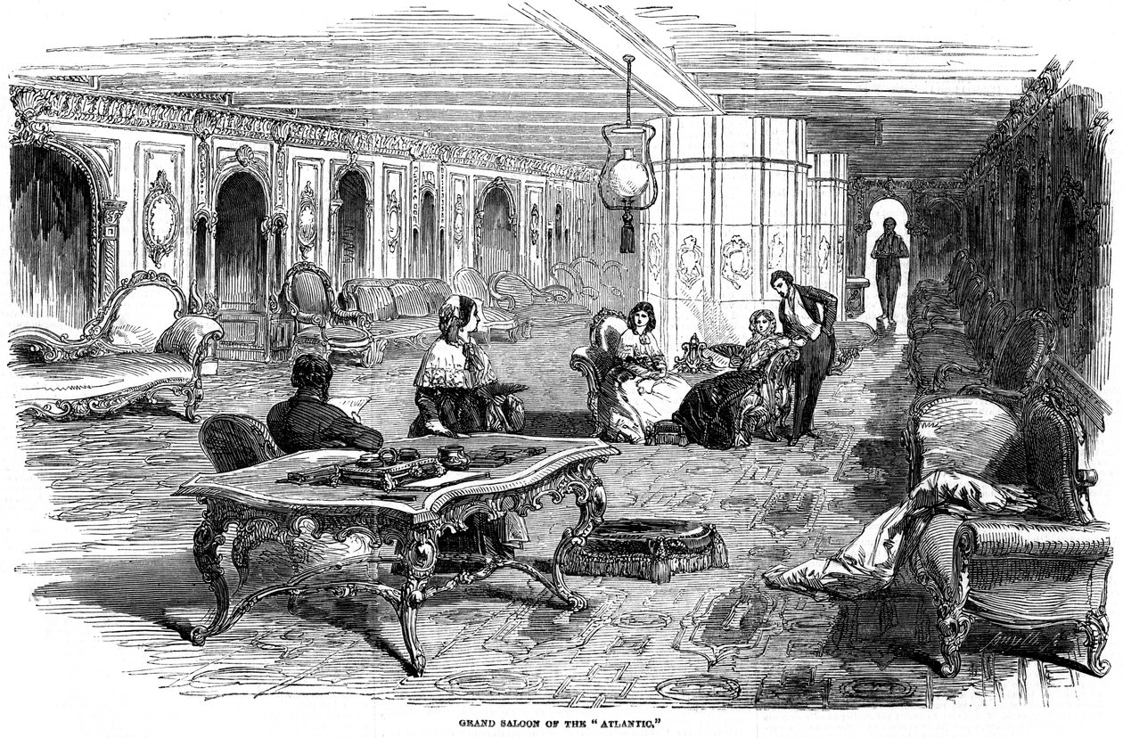 Atlantik vapurunun büyük salonu, 1850 by Unbekannt