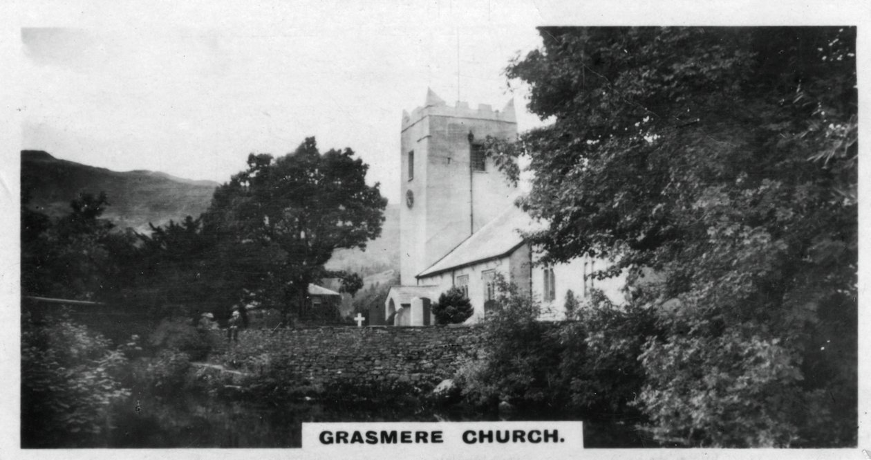 Grasmere Kilisesi, Wordsworths mezar yeri, Cumbria, c1920
