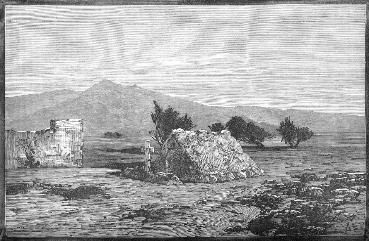 Binbaşı Blackwood'un Mezarları ve Altmış Altıncı Alayın Adamları, Maiwand, c1880 by Unbekannt