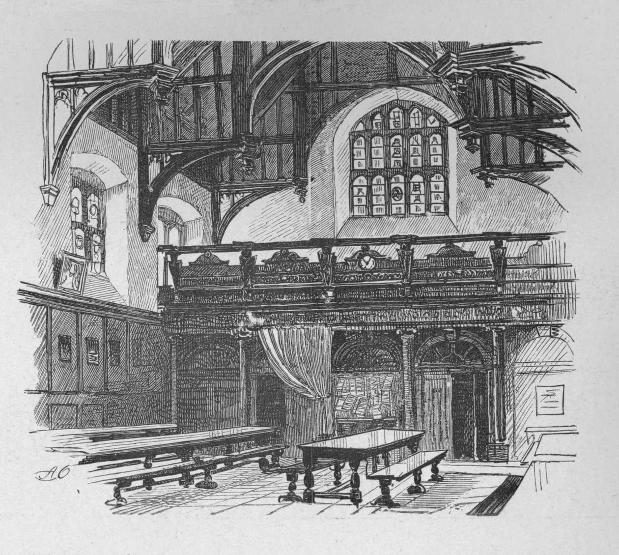 Grays Inn Salonu, 1890 by Unbekannt