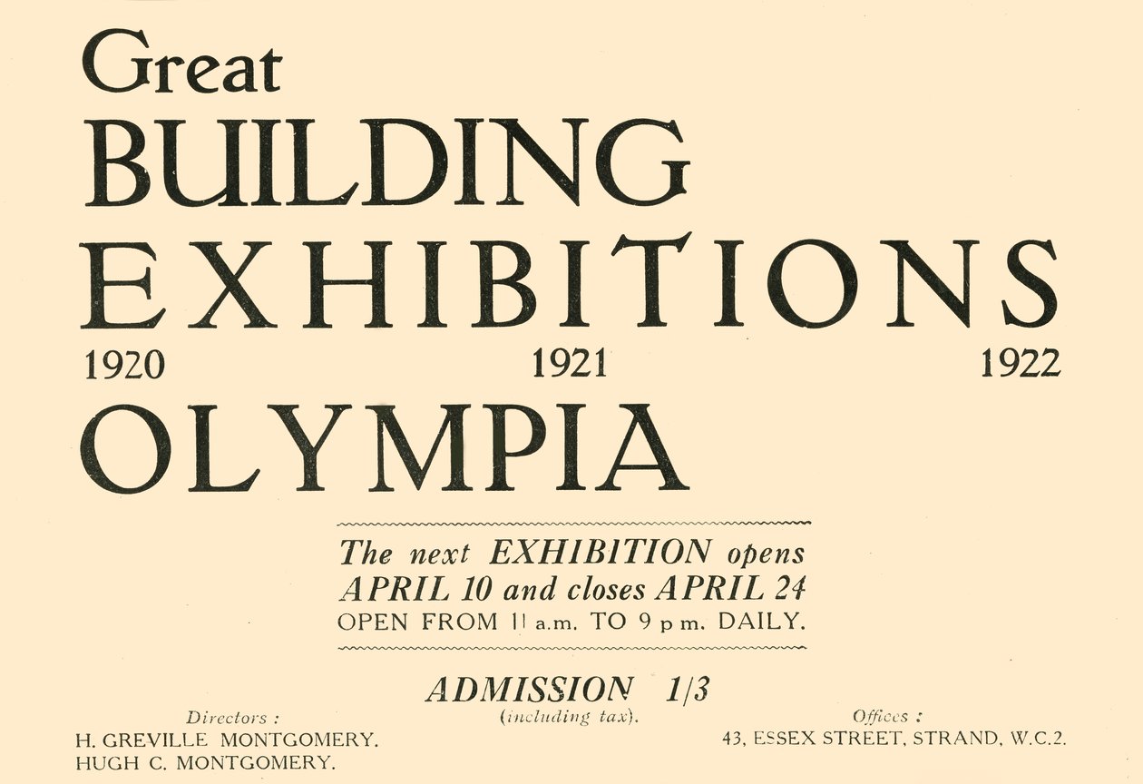 Büyük Bina Sergisi - Olympia, 1920. by Unbekannt