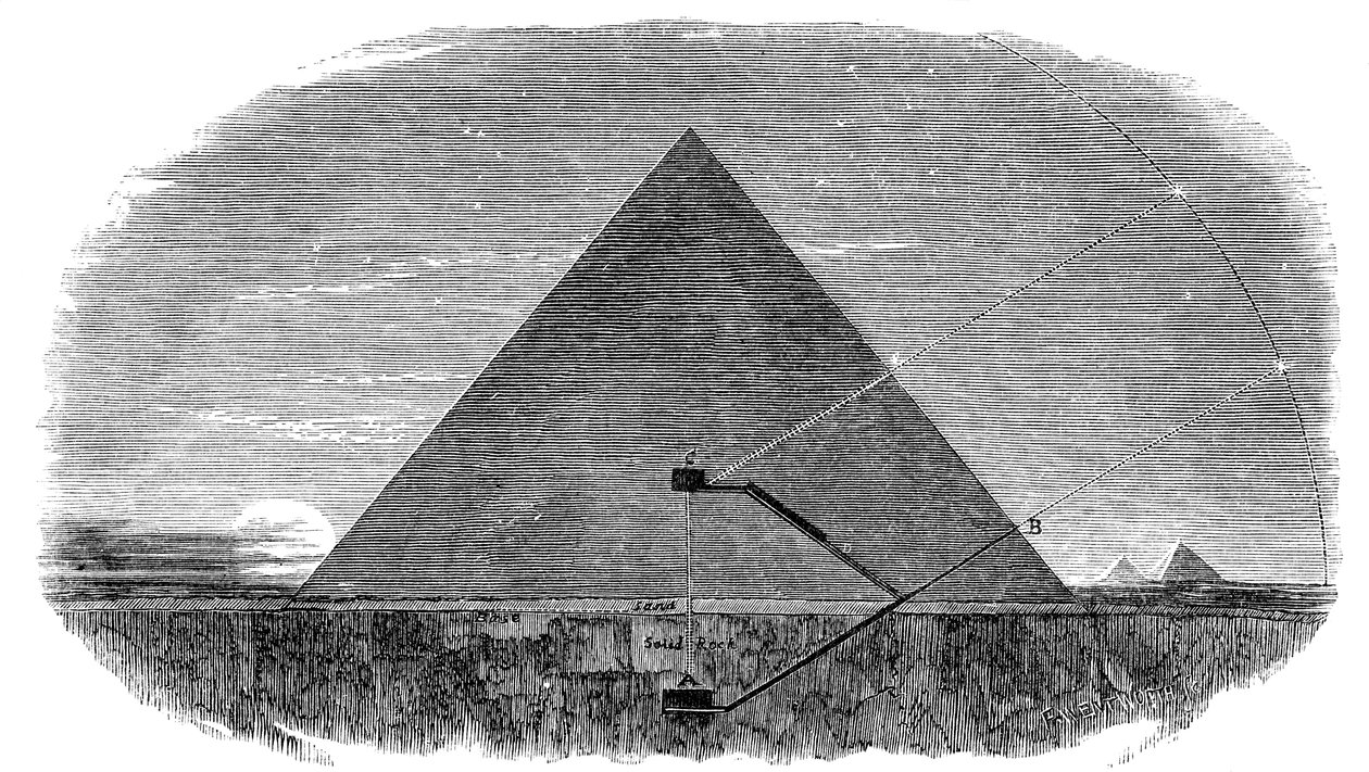 Giza'daki Büyük Keops Piramidi astronomik bir gözlemevi olarak kullanılıyor by Unbekannt