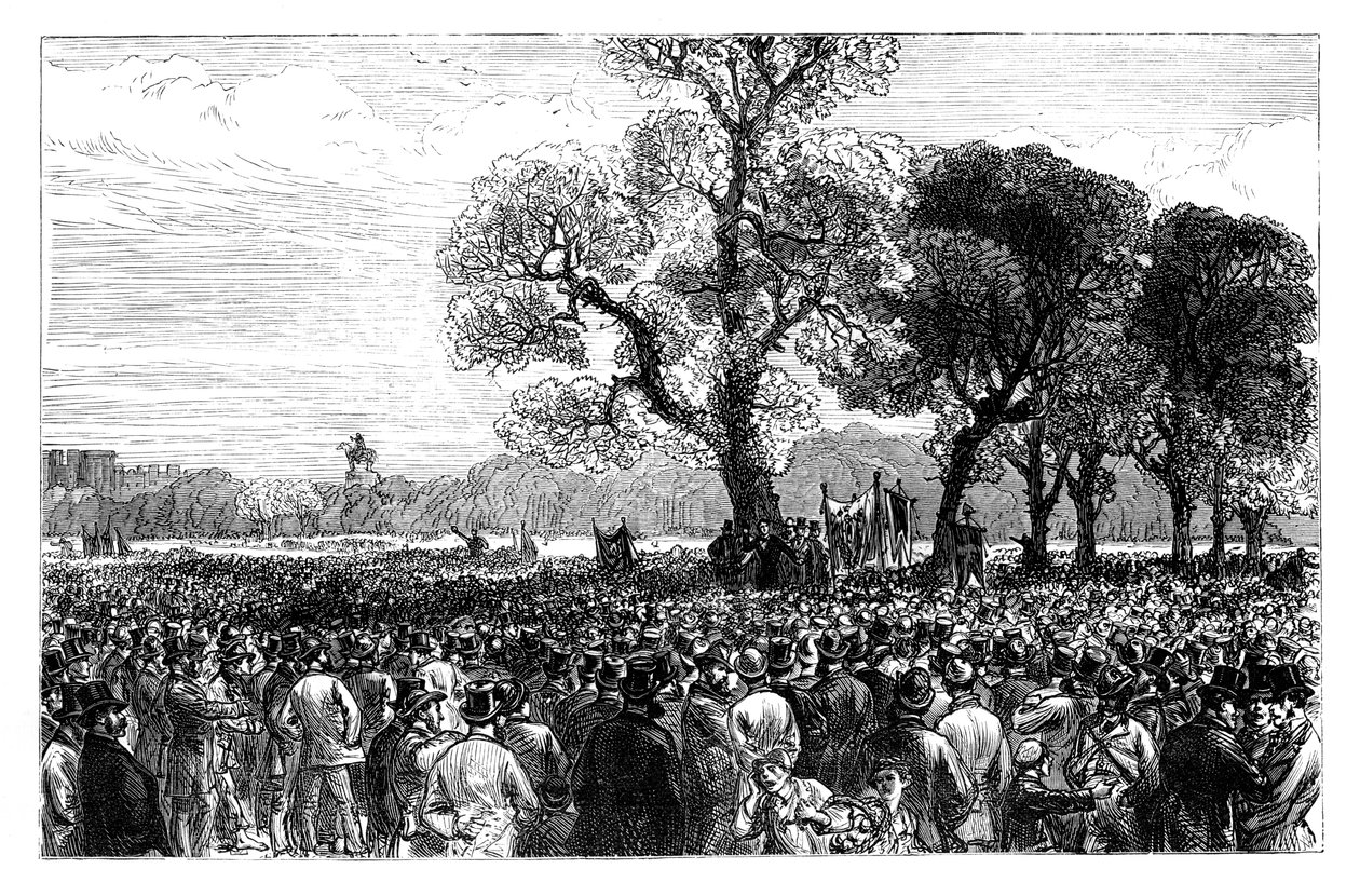 19. yüzyılın ortalarında Londra, Hyde Park