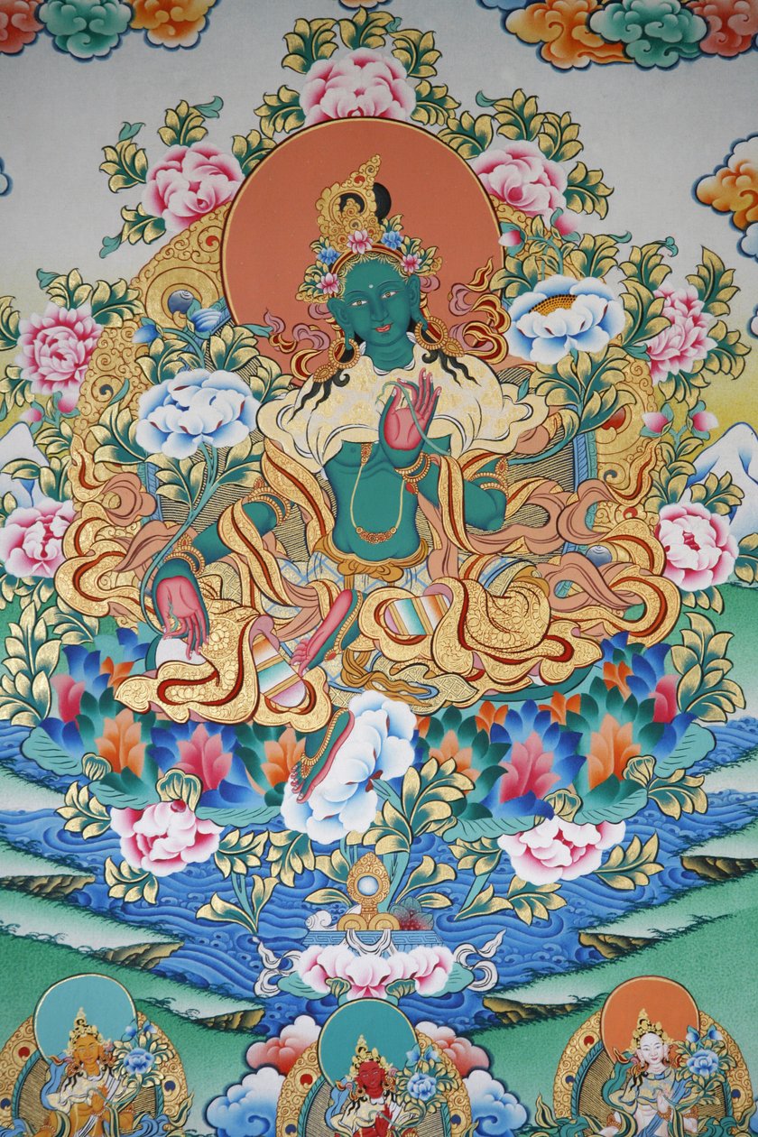 Yeşil Tara, refahın sembolü. Kopan Manastırı, Katmandu, Nepal by Unbekannt