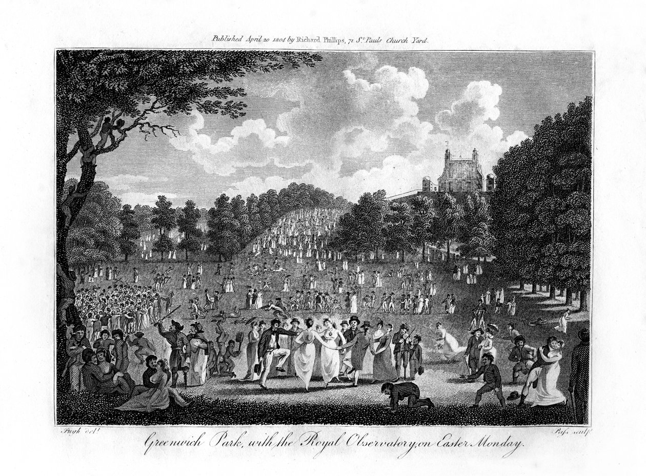 Greenwich Park, Kraliyet Gözlemevi ile, Paskalya Pazartesi günü, Londra, 1804 by Unbekannt
