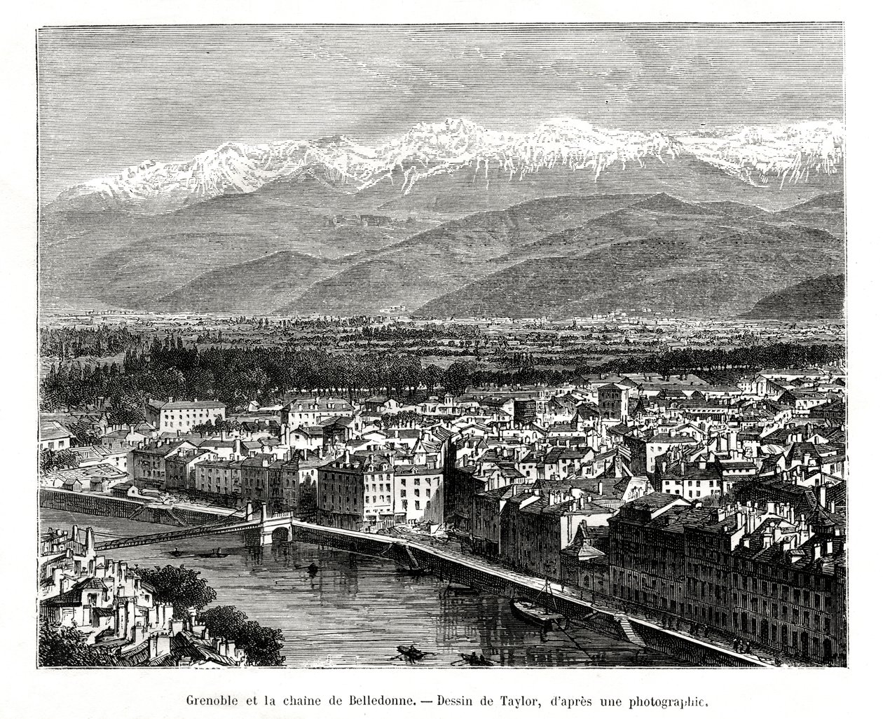 Belledonne aralığından Grenoble, Fransa, 1886 by Unbekannt
