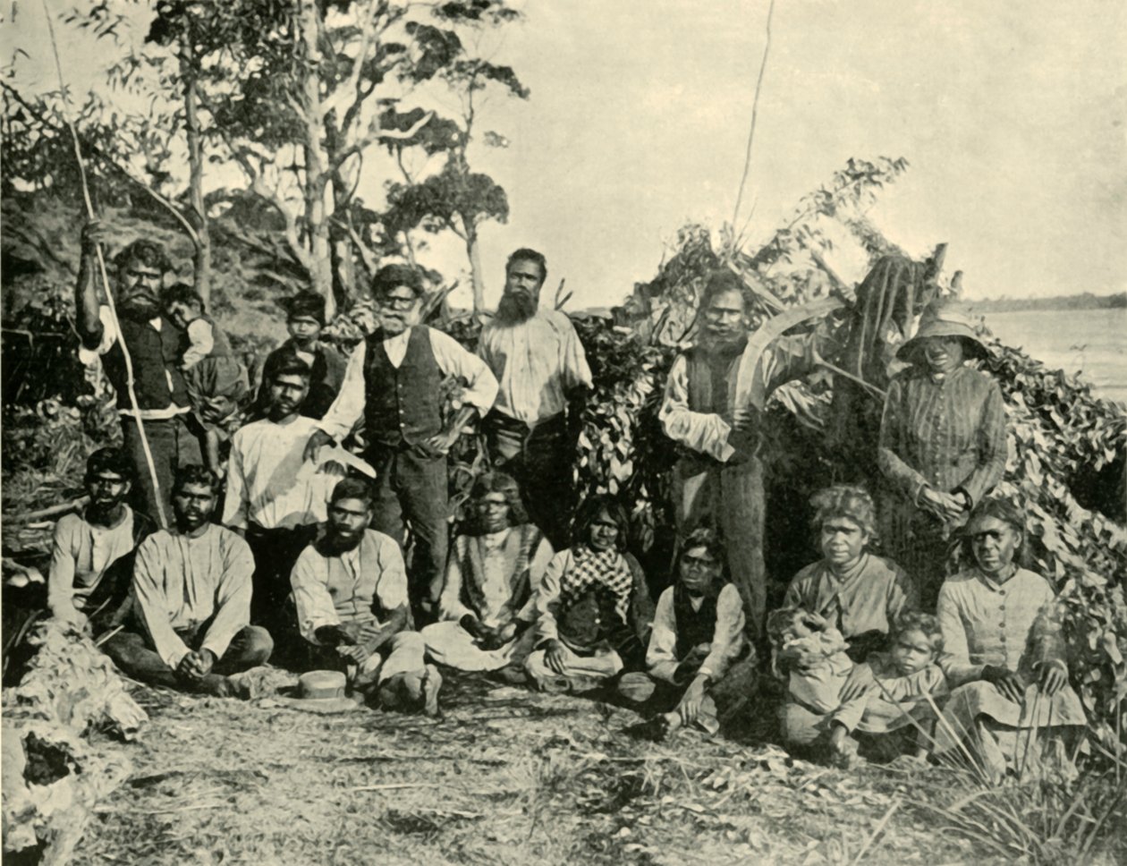 Aborijin Halkı Grubu, Lake Tyers, Victoria, Avustralya, 1901. by Unbekannt