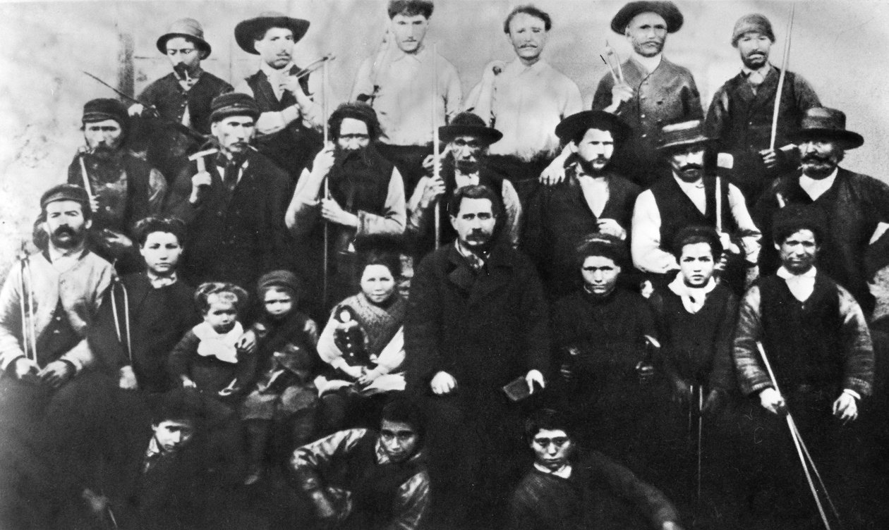 Komüne katılan bir grup Parisli işçi, fotoğraf. Paris Komünü 1871 by Unbekannt