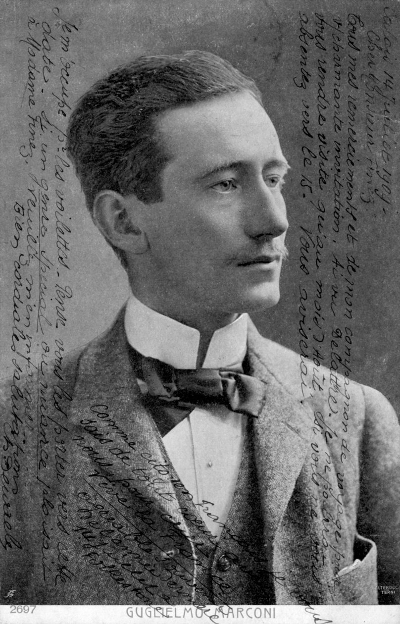 Guglielmo Marconi, İtalyan fizikçi ve mucit, c1909 by Unbekannt