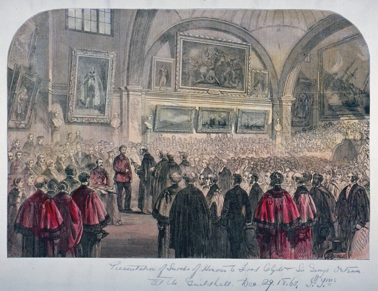 Guildhall Konsey Odası, Londra Şehri, 1861 by Unbekannt