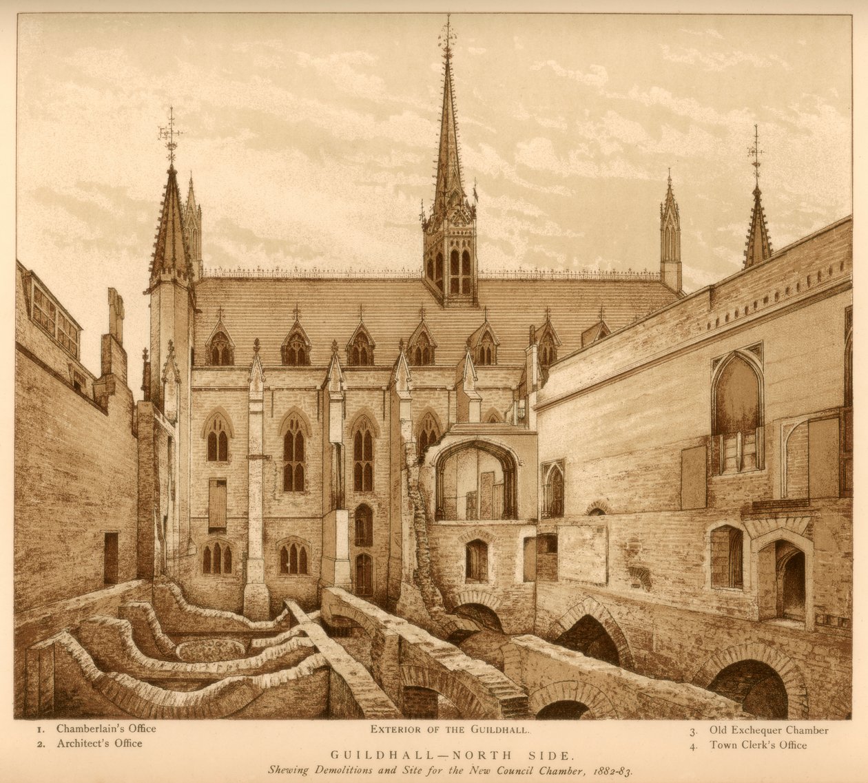 Guildhall Kuzey Yakası, Londra Şehri, 1882-1883 1886 by Unbekannt