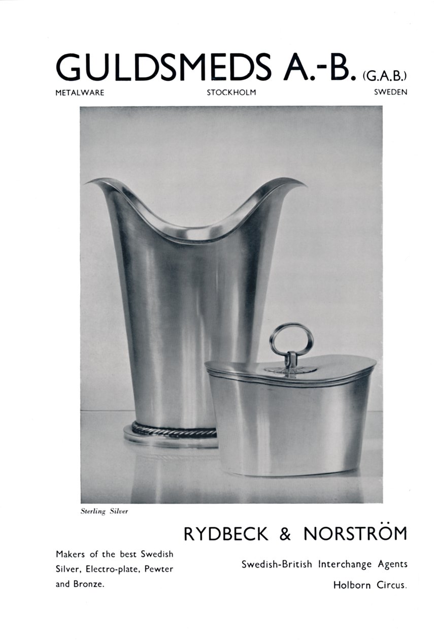 Goldsmith A.-BGAB - Sterling Silver - Rydbeck & Norström., 1939 by Unbekannt