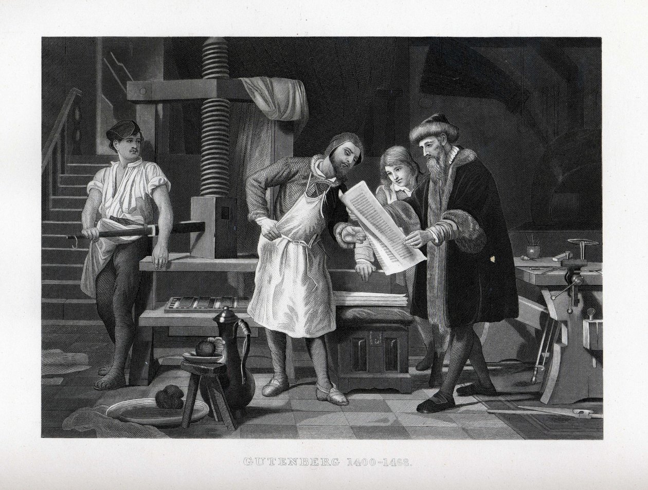 Gutenberg 1400-1468, 1882 by Unbekannt
