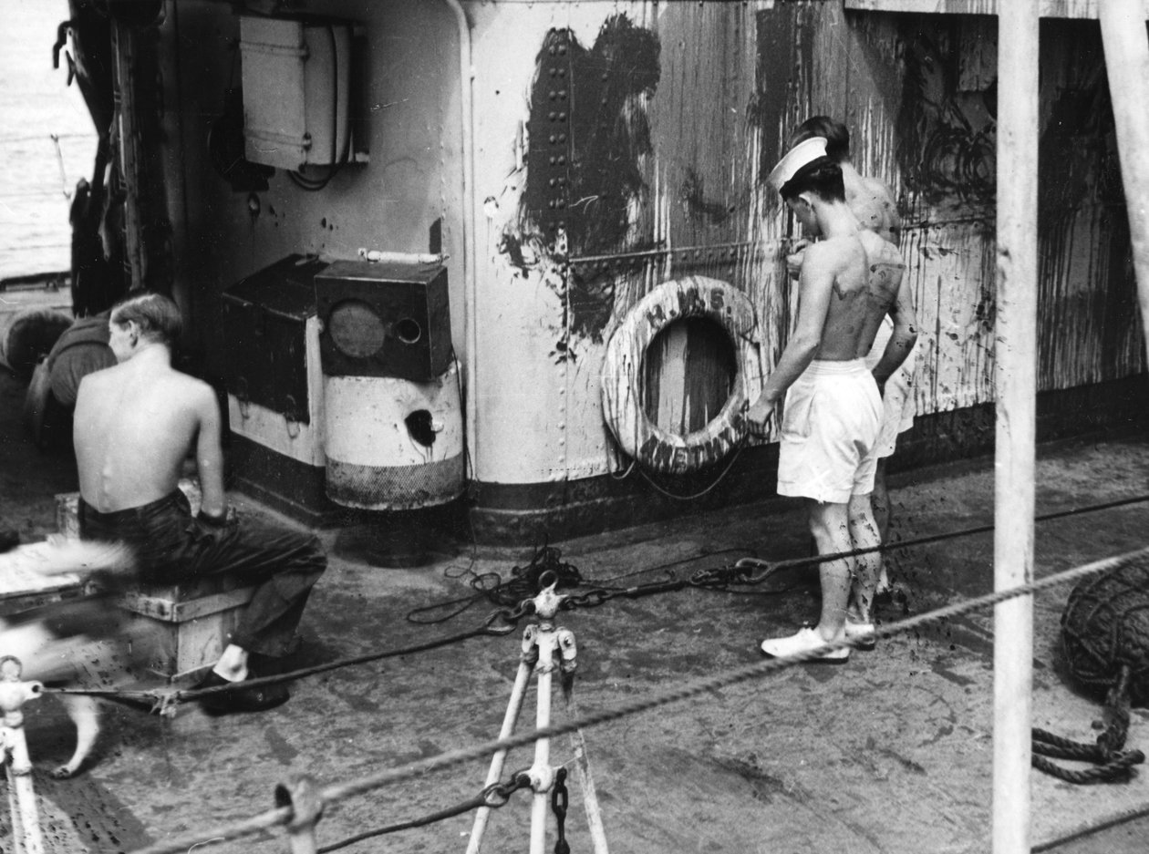 HMS Ametist, Yangtze Nehri üzerindeki eylemden sonra, 20 Nisan 1949 by Unbekannt