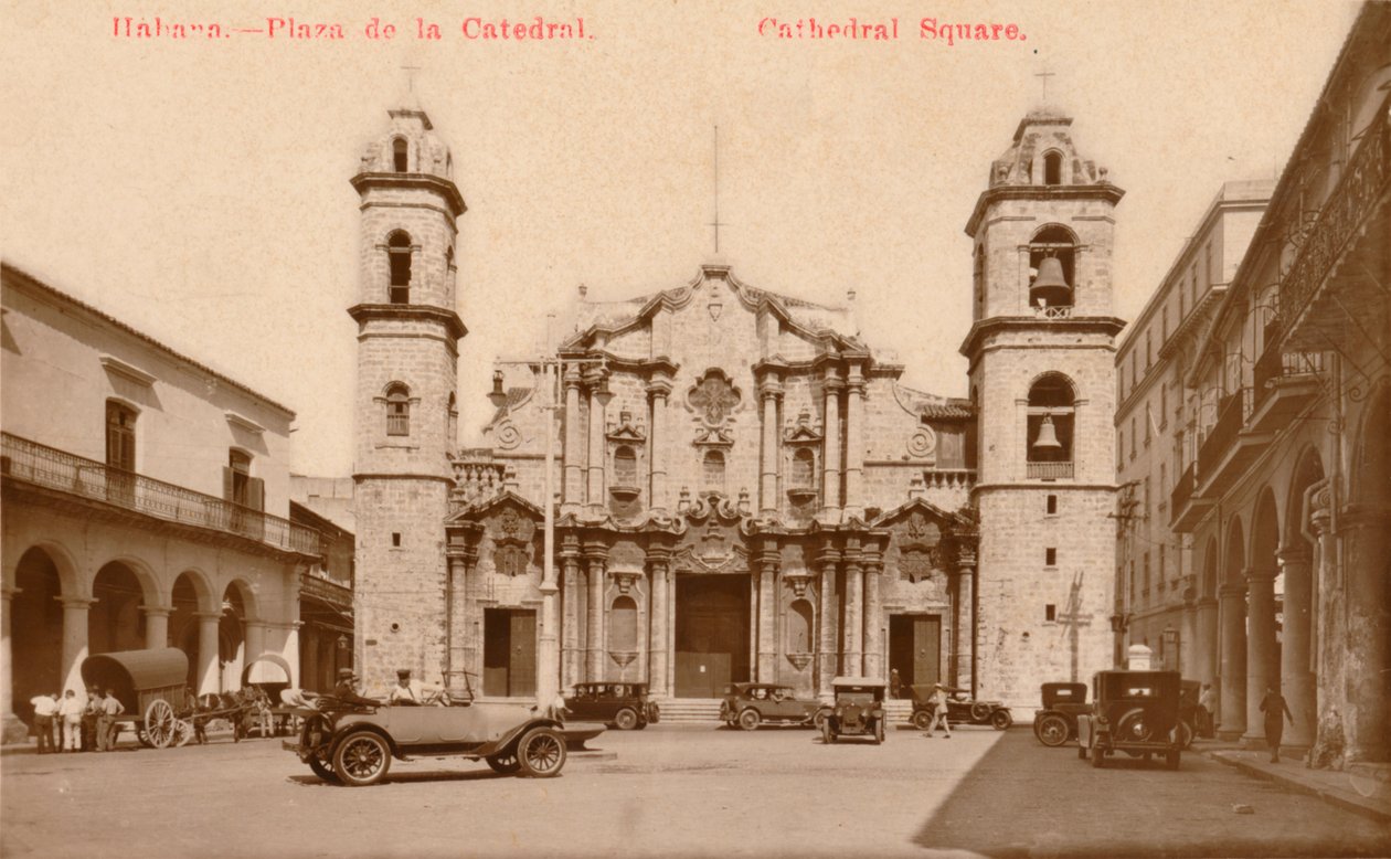 Havana - Katedral Meydanı. Katedral Meydanı, Küba, c1900 by Unbekannt