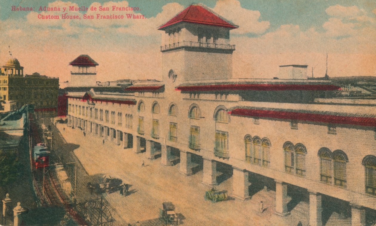 Havana: San Francisco Gümrük ve Rıhtımı. Özel Ev, San Francisco Rıhtımı, Küba, c1910 by Unbekannt