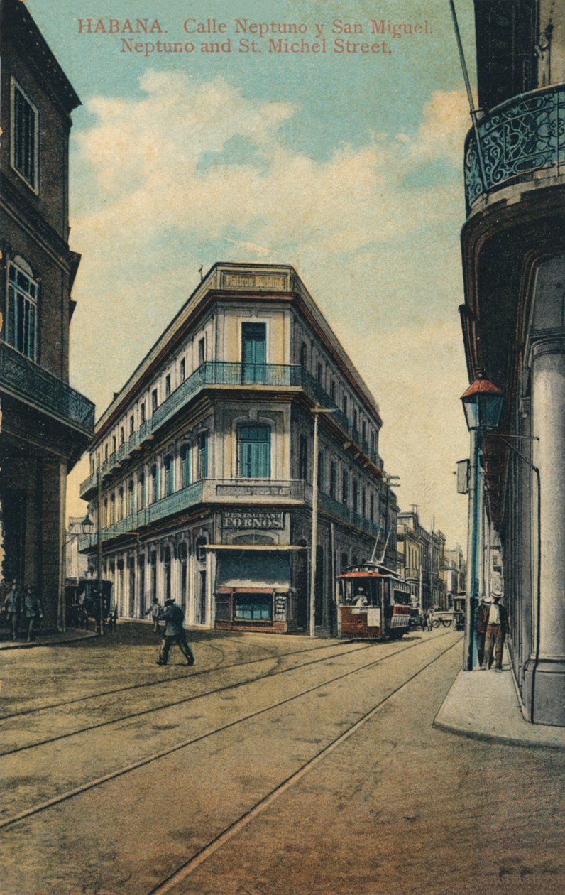 Havana. Neptün Caddesi ve San Miguel. Neptün ve St. Michel Caddesi, 1916 by Unbekannt