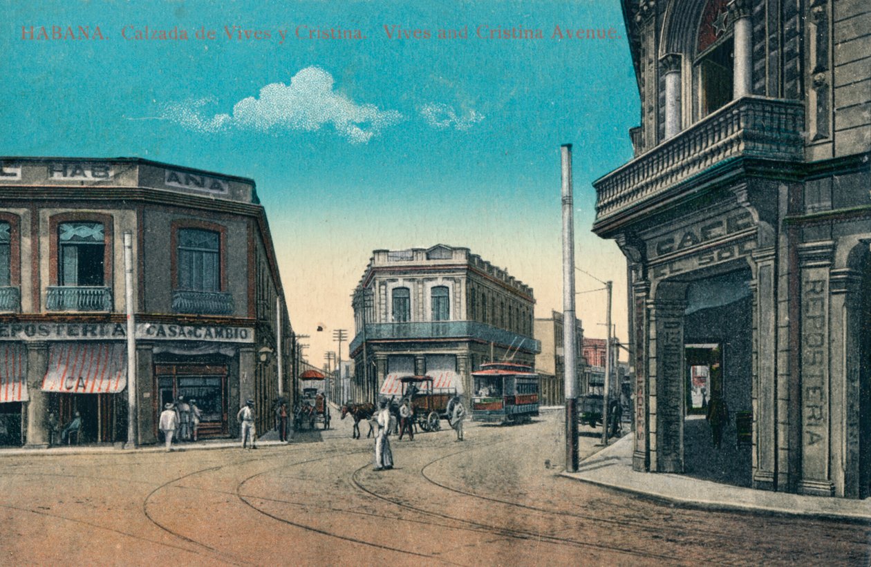 Havana. Vives ve Cristina tarafından avlandı. Vives ve Cristina Bulvarı, Küba, c1910 by Unbekannt