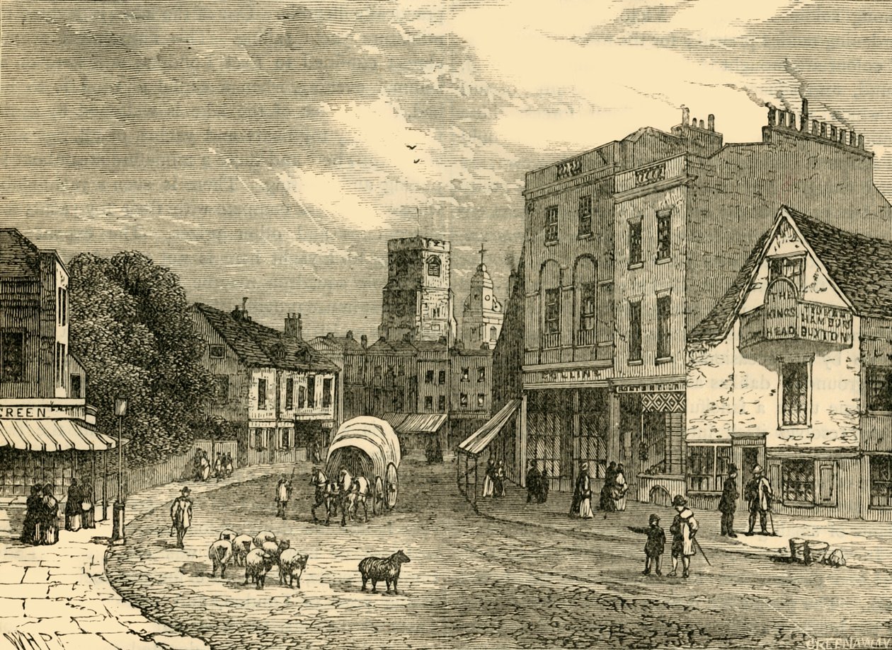 Hackney, Kiliseye Doğru Bakmak, 1840, c1876. by Unbekannt