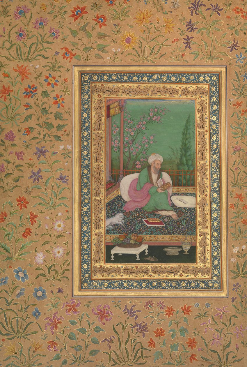 Haji Husain Bukhari, Shah Jahan Albümünden Folyo, recto: 19. yüzyılın başları. by Unbekannt