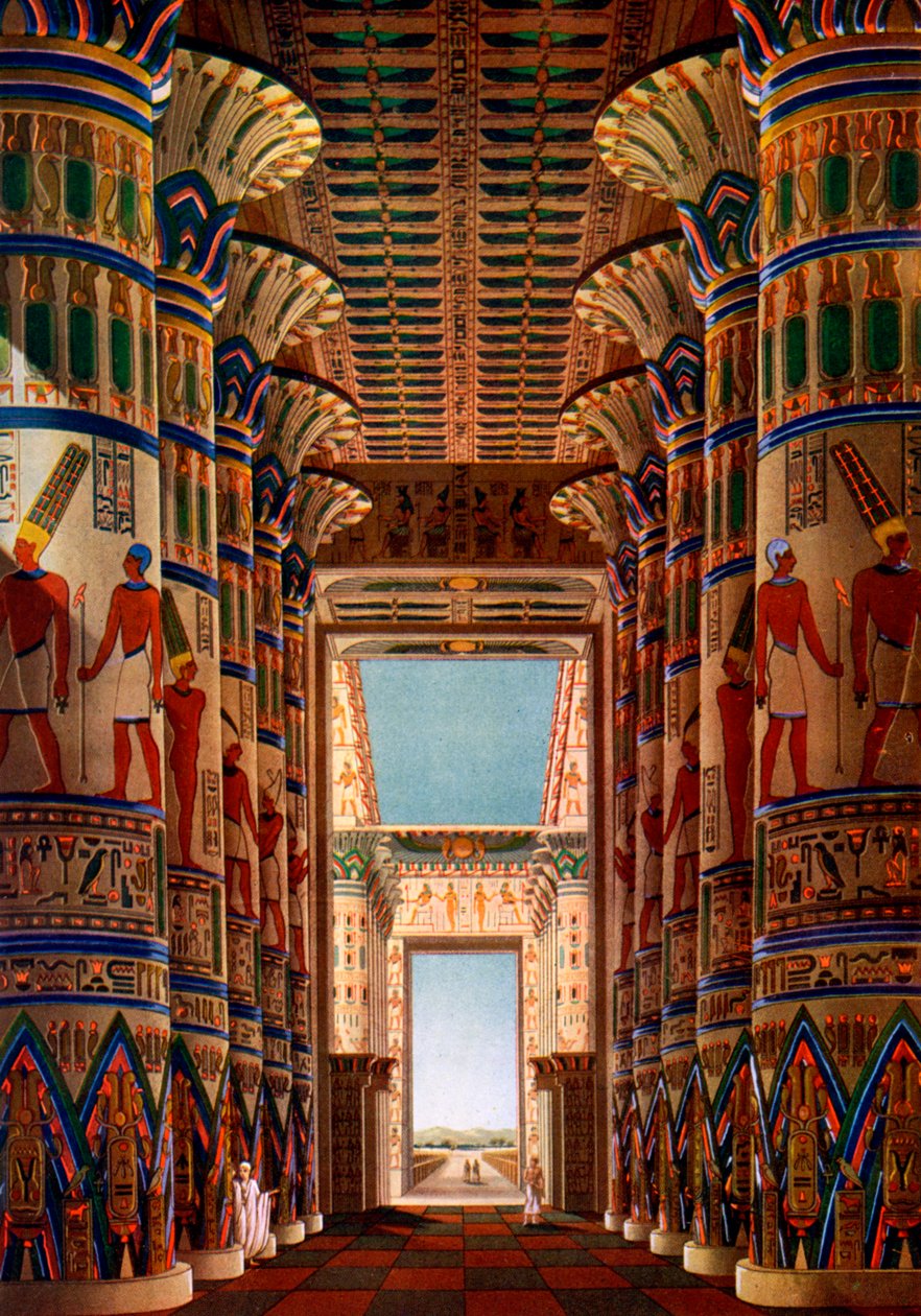Sütunlar Salonu, Karnak, Mısır, 1908-1909 by Unbekannt