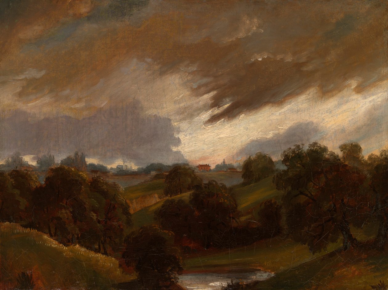 Hampstead, Fırtınalı Gökyüzü, 1814. by Unbekannt