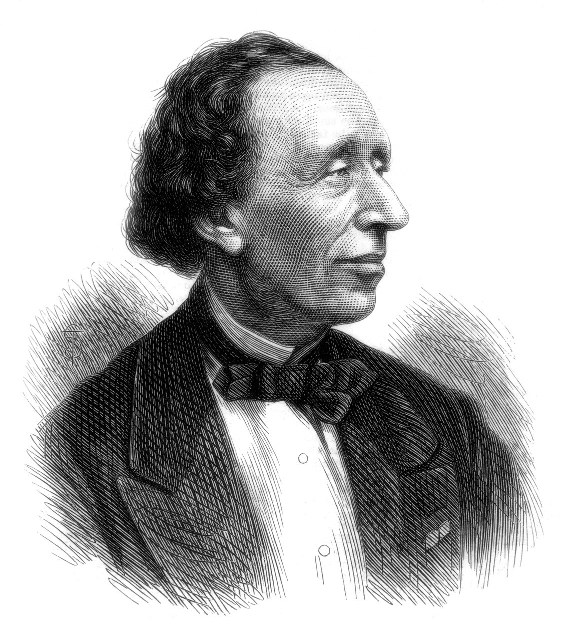 Hans Christian Andersen, Danimarkalı şair ve masal yazarı, 1875 by Unbekannt