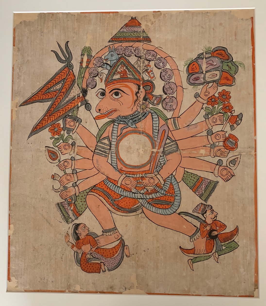 Hanuman Tantrik Beş Başlı Pancha Mukha Formunda, yaklaşık. 19. yüzyılın sonlarında. by Unbekannt