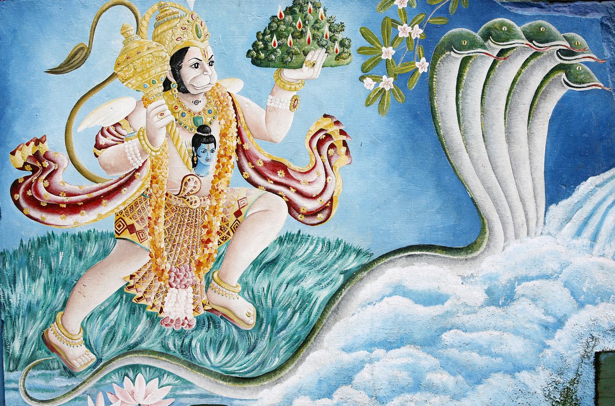 Hanuman Maymun Tanrısı. Pashupatinah, Katmandu, Nepal by Unbekannt