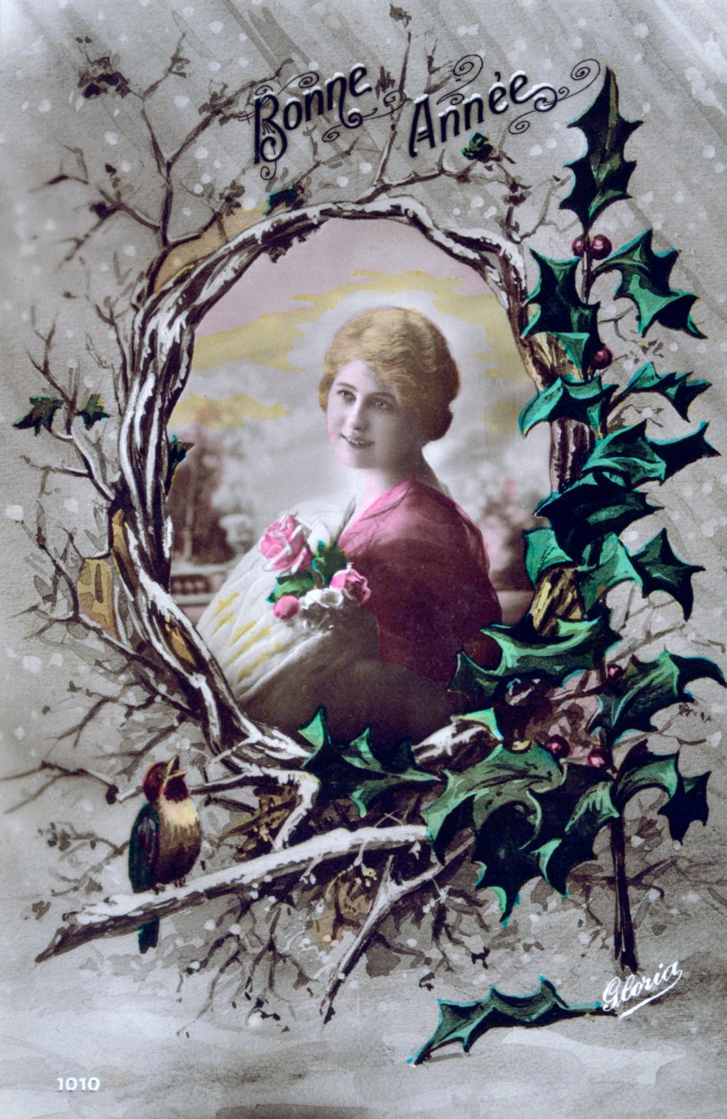 Mutlu Yıllar, Fransız kartpostal, c1900 by Unbekannt