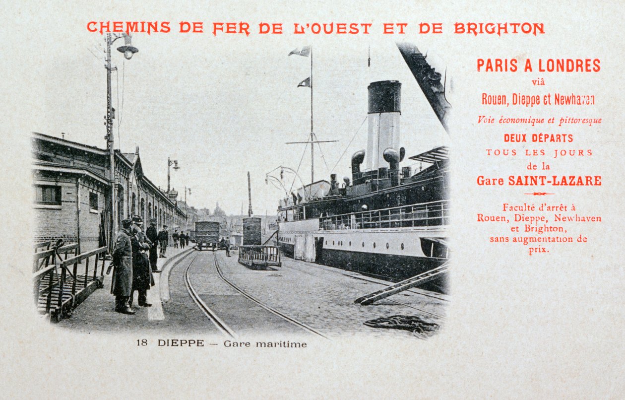 Liman istasyonu, Dieppe, c1900 by Unbekannt
