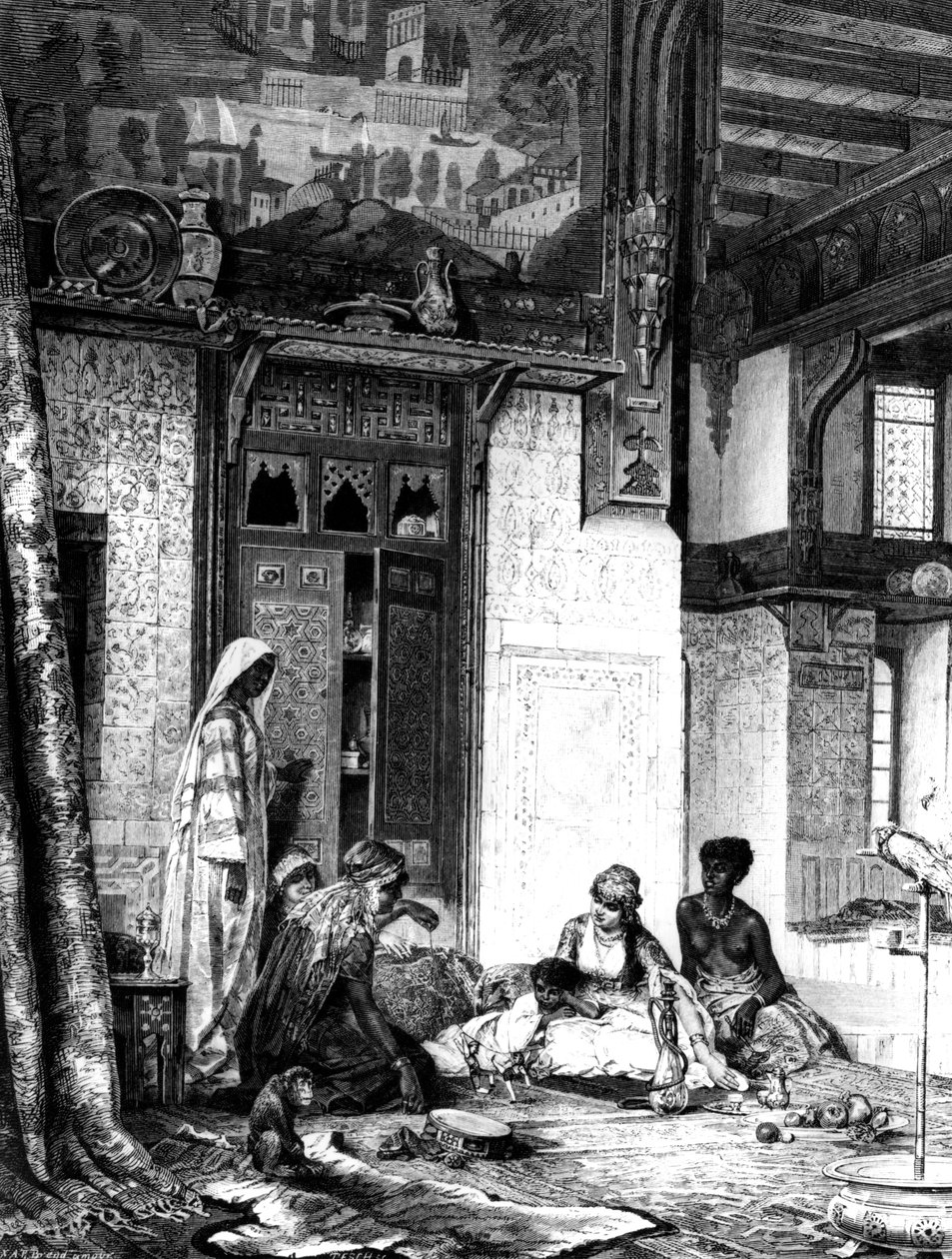 Halife Köşkünde Harem, 1880 by Unbekannt